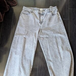 Eloquii Light Gray Straight Leg Jeans NWOT